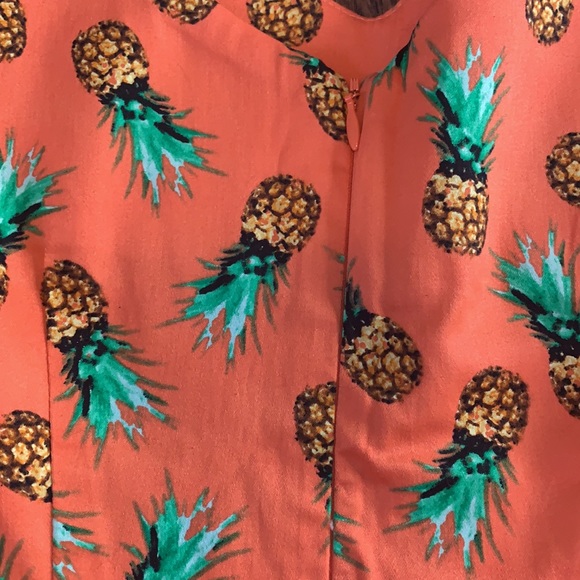 Pineapple fit and flare dress ModCloth small - Picture 4 of 5